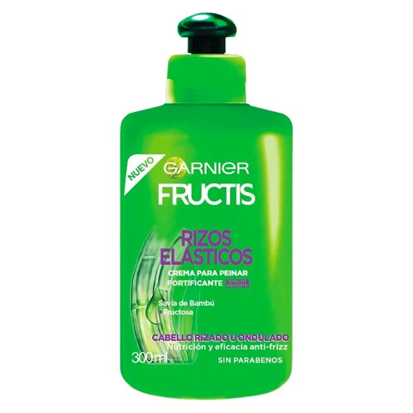 Crema para Peinar Fructis Rizos Elásticos Bambú 300 ml