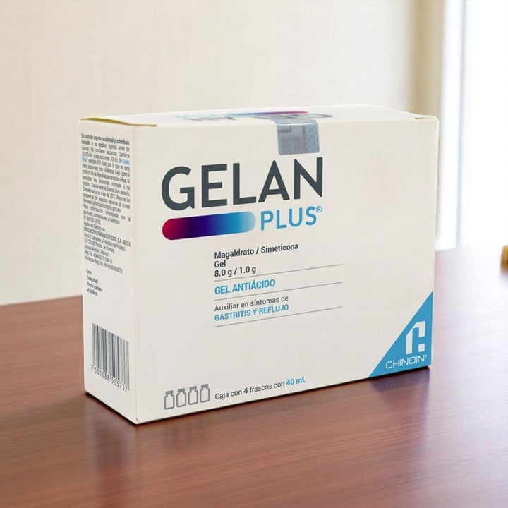 Gelan Plus (Magaldrato / Simeticona Gel Antiácido 8.0g / 1.0 g) Caja c ...