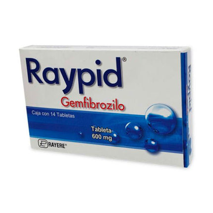 Raypid (Gemfibrozilo) 600 mg Caja con 14 Tabletas