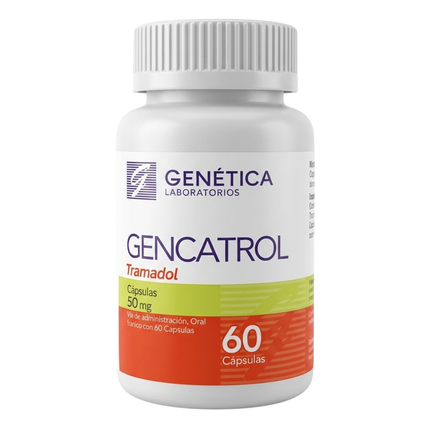 Gencatrol (Tramadol) 50 mg Frasco con 60 Cápsulas