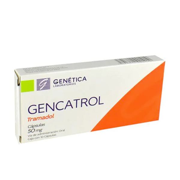 Gencatrol (Tramadol) 50 mg Caja con 10 Cápsulas