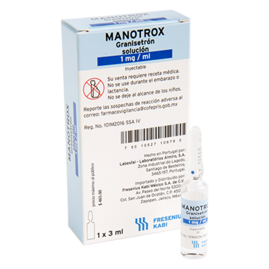 Manotrox (Granisetron) Caja con Ámpula Inyectable de 3 ml