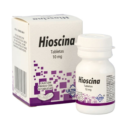 Hioscina 10 mg Frasco con 10 Tabletas