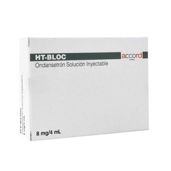 Ht-Bloc (Ondansetron) 8 mg/4 ml Caja con 3 Ámpulas