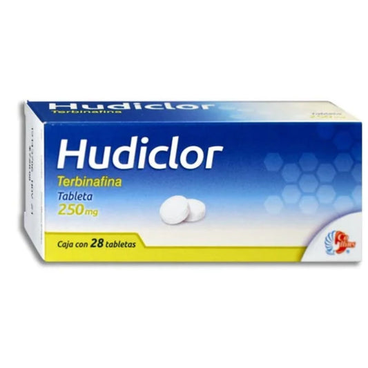 Hudiclor (Terbinafina) 250 mg Caja con 28 Tabletas