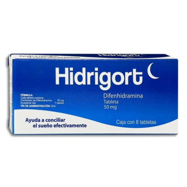 Hidrigort (Difenhidramina) 50 mg Caja con 10 Cápsulas