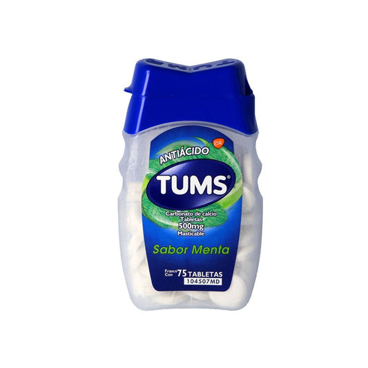 Tums Atiacido con 75 Tabletas Masticables Sabor Menta