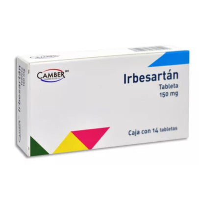 Irbesartan 150 mg Caja con 14 Tabletas