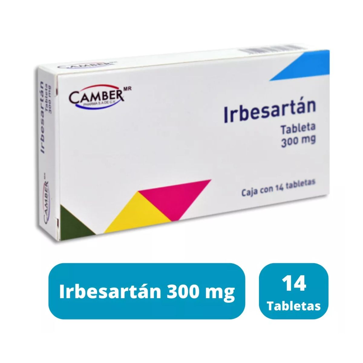 Irbesartan 300 mg Caja con 14 Tabletas