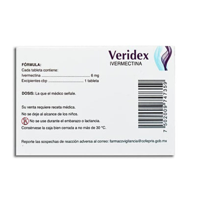 Veridex (Ivermectina) 6 mg Caja con 2 Tabletas – Farmacia Sanorim