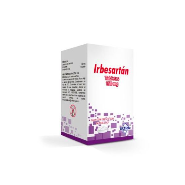 Irbesartán 150 mg Caja con 14 Tabletas