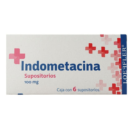 Indometacina 100 mg Caja con 6 Supositorios