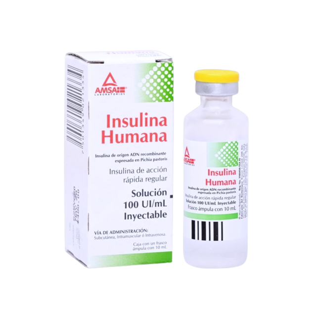 Insulina Humana 100 Ui Solucion Inyectable 10m l | AMSA