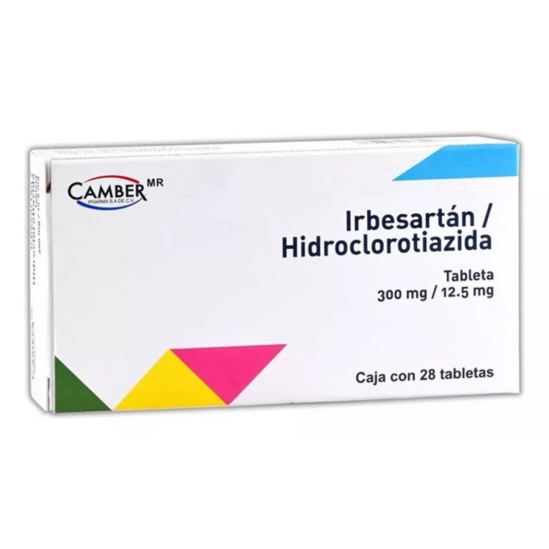 Irbesartán / Hidroclorotiazida 300 Mg / 12.5 Mg Caja con 28 Tabletas C ...