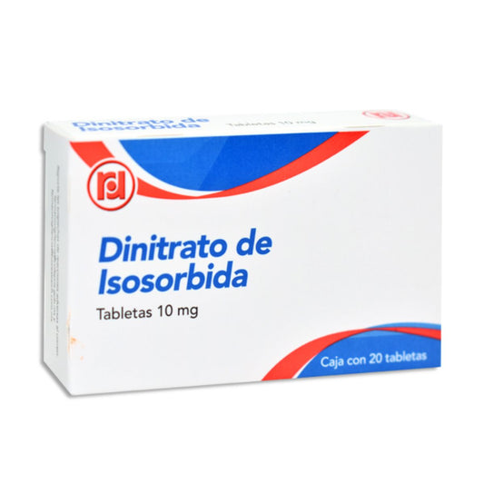 Dinitrato de Isosorbida 10 mg Caja con 20 tabletas – Farmacia Sanorim