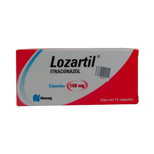 Lozartil (Itraconazol) 100 mg Caja con 15 Cápsulas