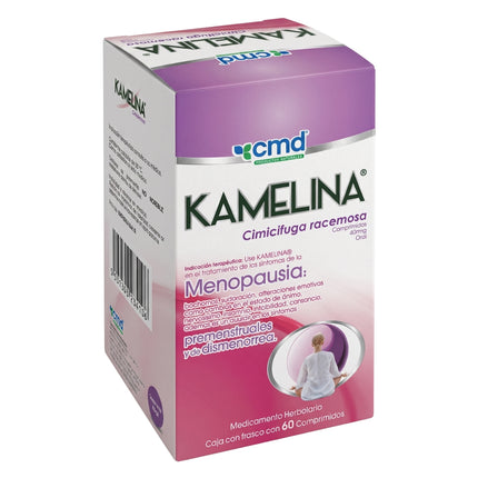 Kamelina (Extracto Seco de Raiz de Cimicifuga Race) 40 mg Caja con 60 Comprimidos