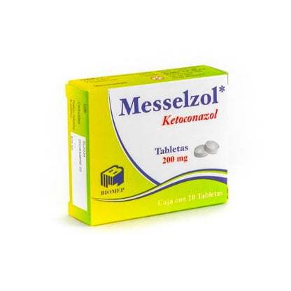 Messelzol (Ketoconazol) 200 mg Caja con 10 Tabletas