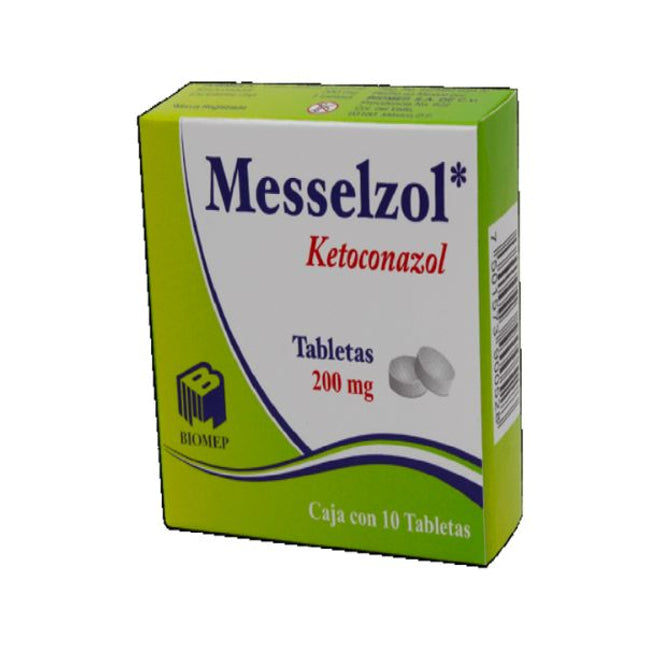 Messelzol (Ketoconazol) 200 mg Caja con 10 Tabletas