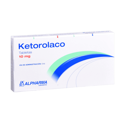 Ketorolaco 10 mg  Caja con 10 Tabletas | Alpharma