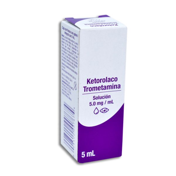 Ketorolaco Trometamina Solución (5.0 mg/ml) Gotero con 5 ml Oftalmico