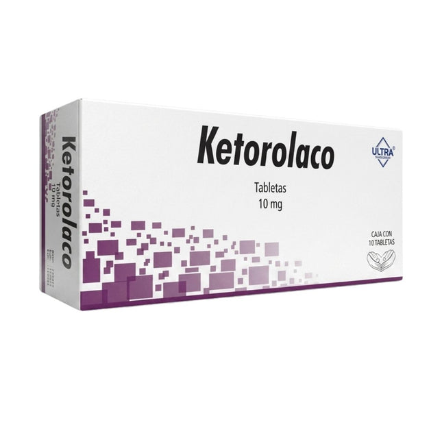 Ketorolaco 10 mg Caja con 10 Tabletas