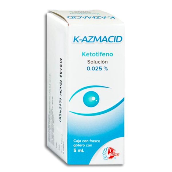 K-Azmacid (Ketotifeno) 0.025% Solución Oftalmica Frasco Gotero con 15 ml