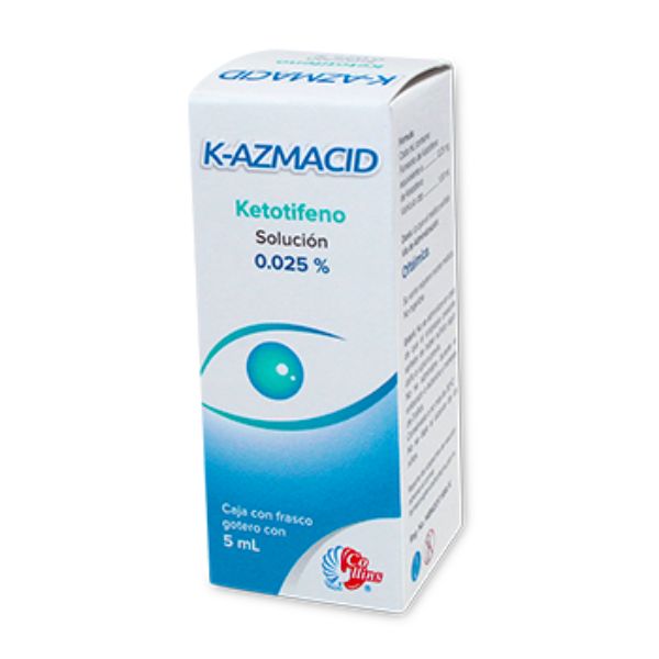 K-Azmacid (Ketotifeno) 0.025% Solución Oftalmica Frasco Gotero con 15 ml