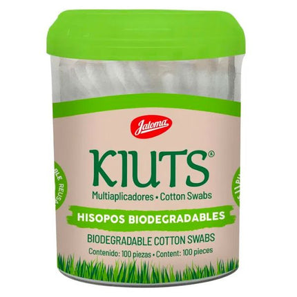 Hisopos de Algodón Kiuts Biodegradables con 100 Piezas Marca Jaloma