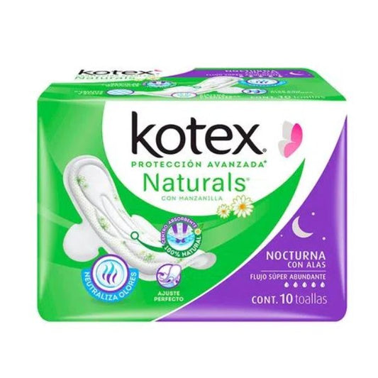 Kotex Proteccion Avanzada Nocturna con Alas Flujo Super Abundante 12 Toallas