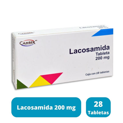 Lacosamida 200 mg Caja con 28 Tabletas Camber Pharma