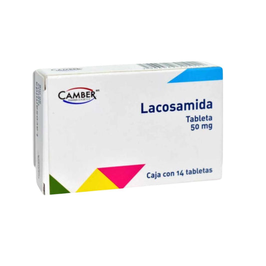 Lacosamida 50 mg Caja con 14 Tabletas