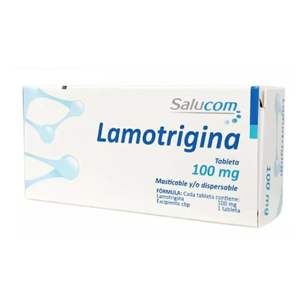 Lamotrigina 100 mg Caja con 28 tabletas