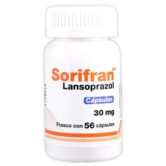 Sorifran (Lansoprazol) 30 mg Frasco con 56 Cápsulas