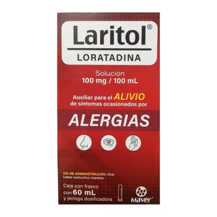 Laritol  (Loratadina) 100 mg/ 100 mL Caja con Frasco 60 mL