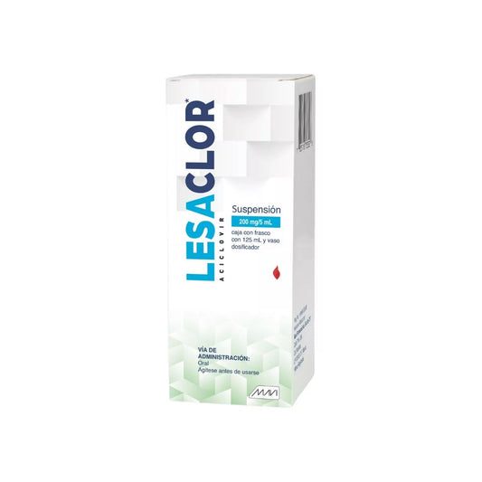 Lesaclor (Aciclovir) 200 mg/ml Suspension Frasco con 125 ml