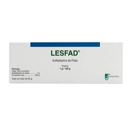 Lesfad (Sulfadiazina de Plata) 1% Crema con 30 g