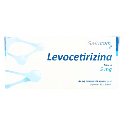 Levocetirizina 5 mg caja con 10 tabletas