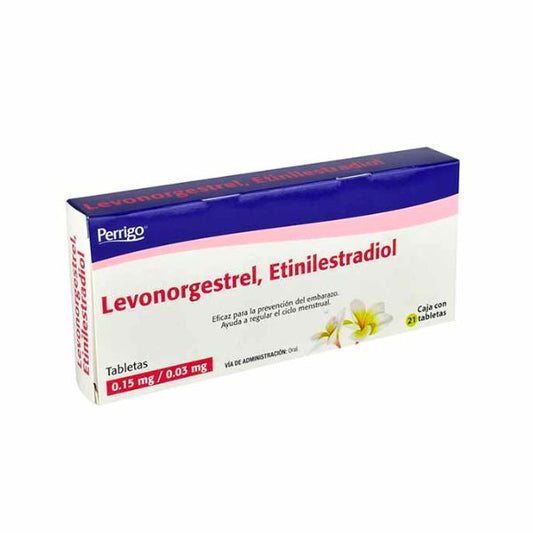 Levonorgestrel/ Etinilestradiol 0.15 mg/0.03 mg Caja con 21 Tabletas