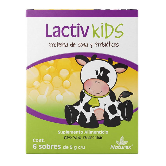 Lactiv Kids (Proteína de soya, Probióticos)  Caja con 6 Sobres