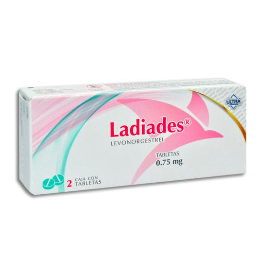 Ladiades (Levonorgestrel) 0.75 mg Caja con 2 Tabletas