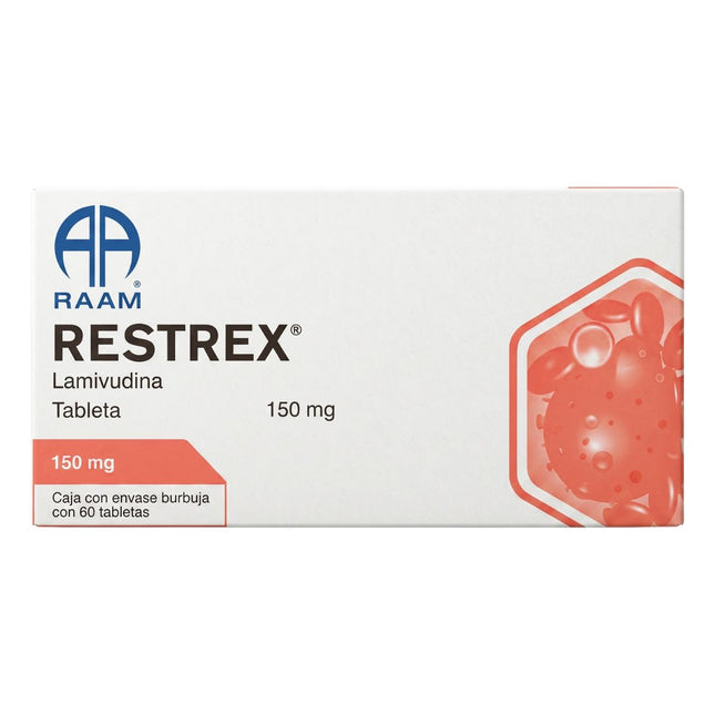 Restrex  (Lamivudina) 150 mg Caja con 60 Tabletas