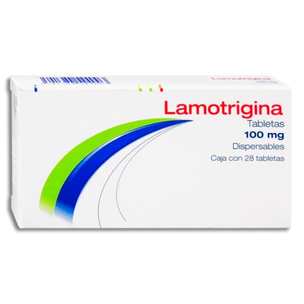 Lamotrigina 100 mg Dispersable Caja con 28 Tabletas