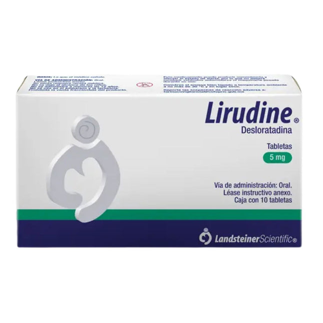 Lirudine (Desloratadina) 5 mg Caja con 10 Tabletas