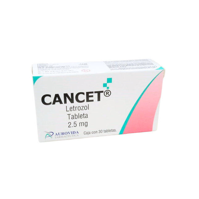 Letrozol 2.5 mg 30 Tabletas Cancet Aurovida Farmaceutica