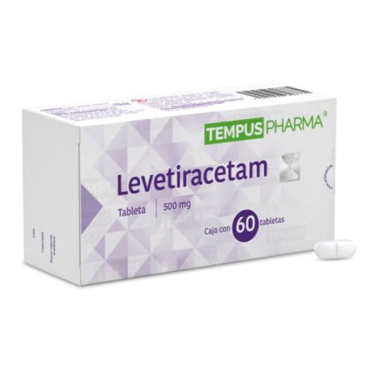 Levetiracetam 500 mg (Tempus Pharma) Caja con 60 Tabletas