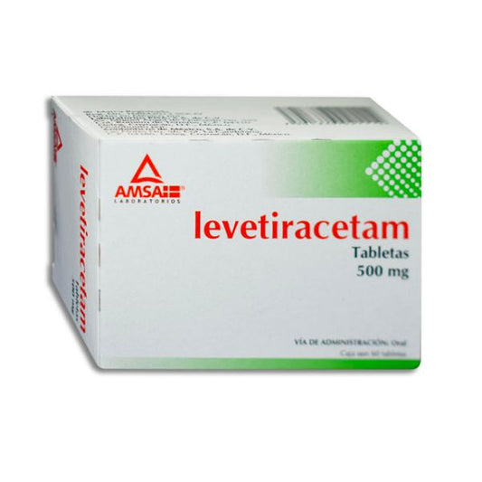 Levetiracetam 500 mg Caja con 60 Tabletas