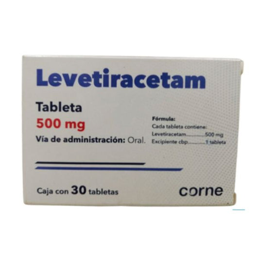 Levetiracetam 500 mg Caja con 30 Tabletas