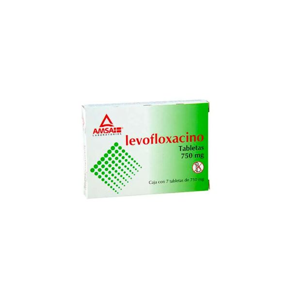 Levofloxacino 750 mg Caja con 7 Tabletas