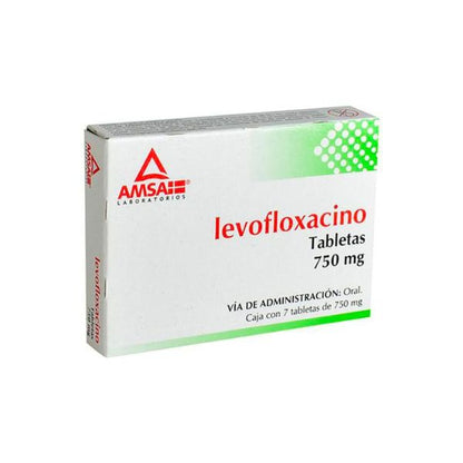 Levofloxacino 750 mg Caja con 7 Tabletas